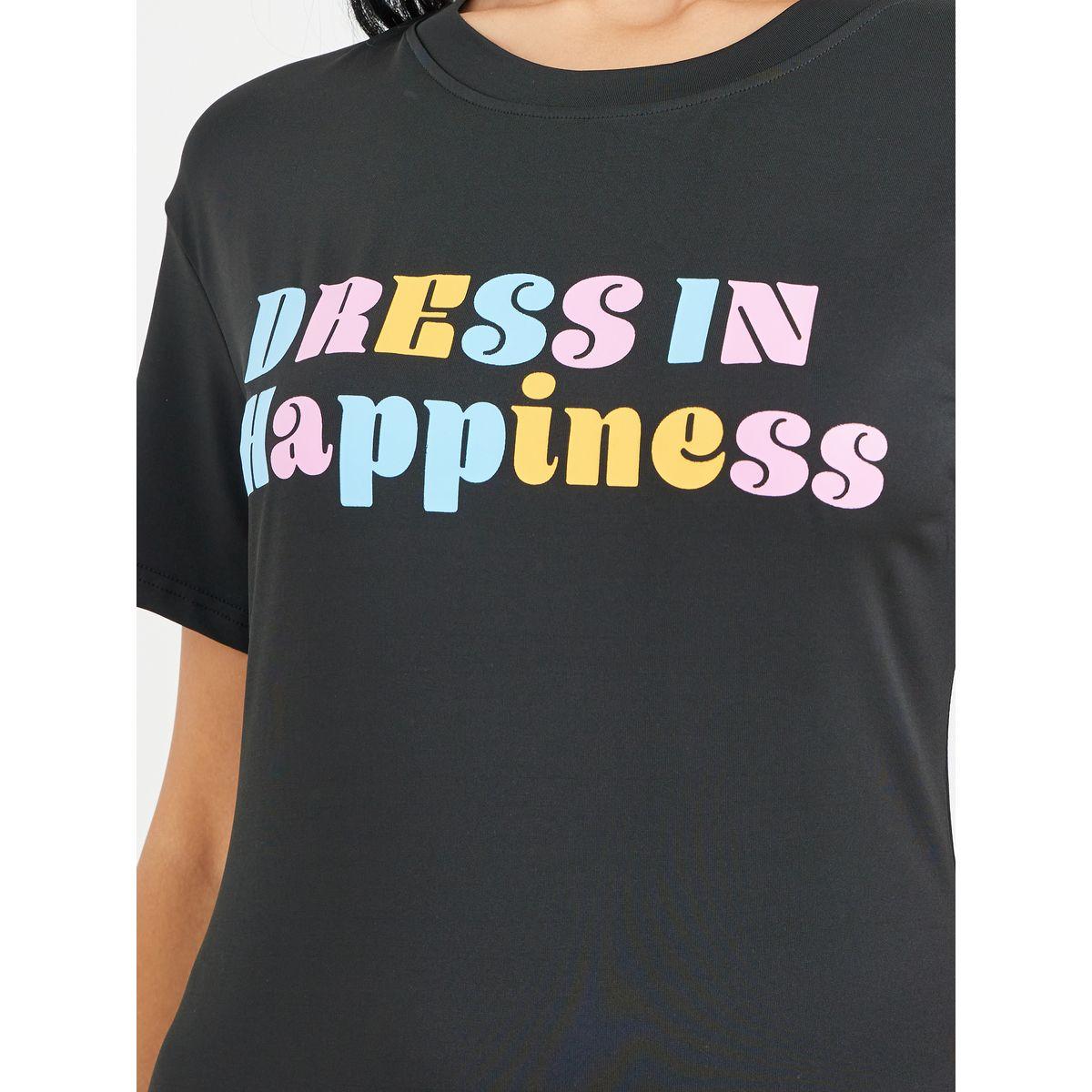 Styli Slogan Print Short Sleeve T-Shirt Maxi Dress-women-clothing-dresses-image-4