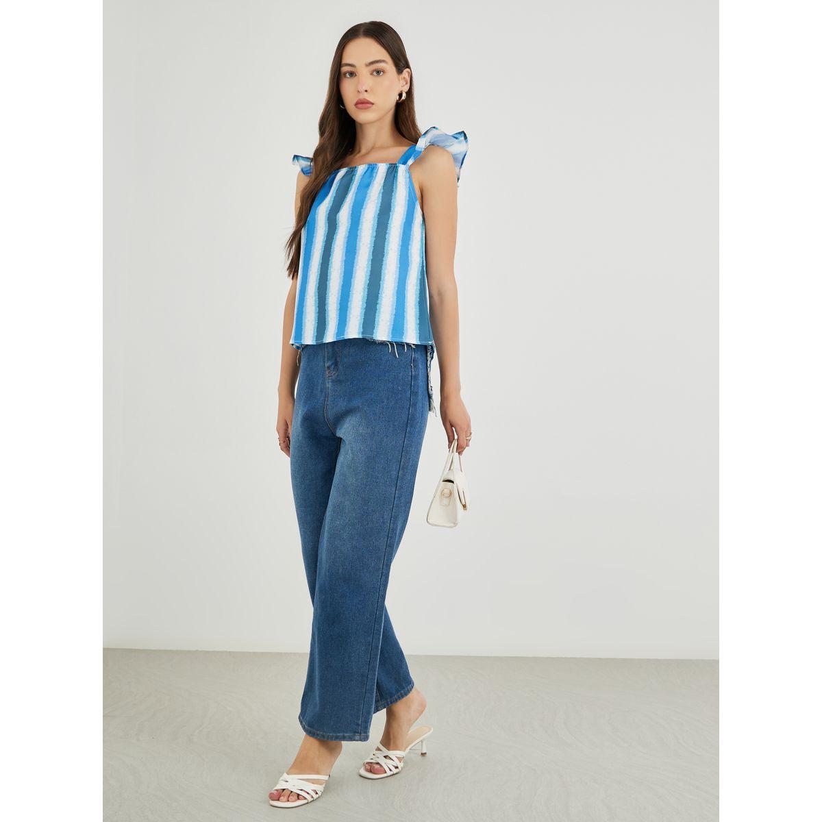 Styli Striped Ruffle Sleeveless Top-women-clothing-shirtsandblouses-blouses-image-2