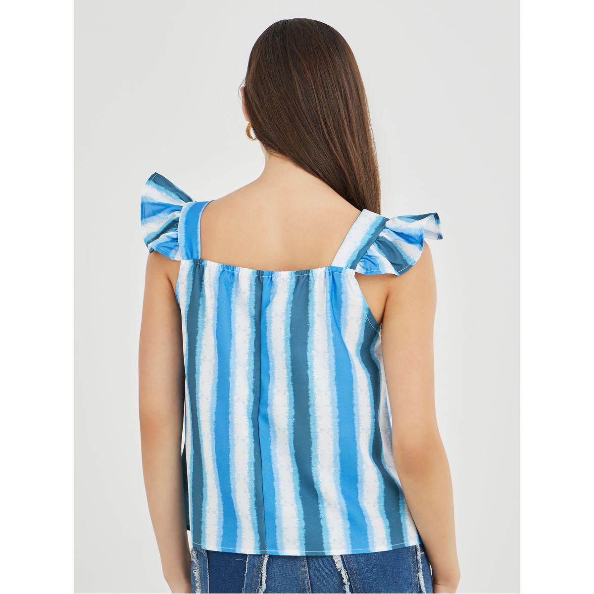 Styli Striped Ruffle Sleeveless Top-women-clothing-shirtsandblouses-blouses-image-4