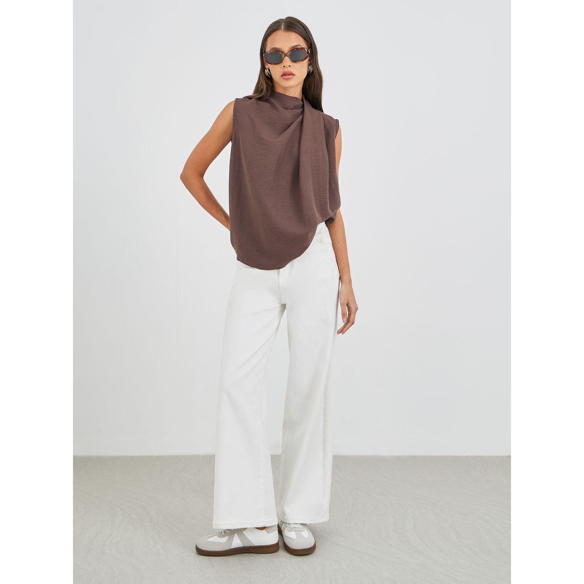 Styli Solid Asymmetric Neck Sleeveless Top-women-clothing-shirtsandblouses-blouses-image-2