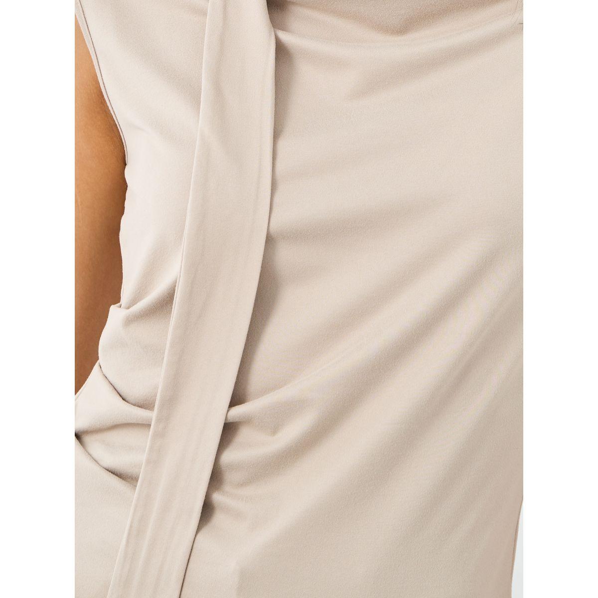 بلوزة سادة بلا أكمام بياقة منسدلة-women-clothing-shirtsandblouses-blouses-image-3