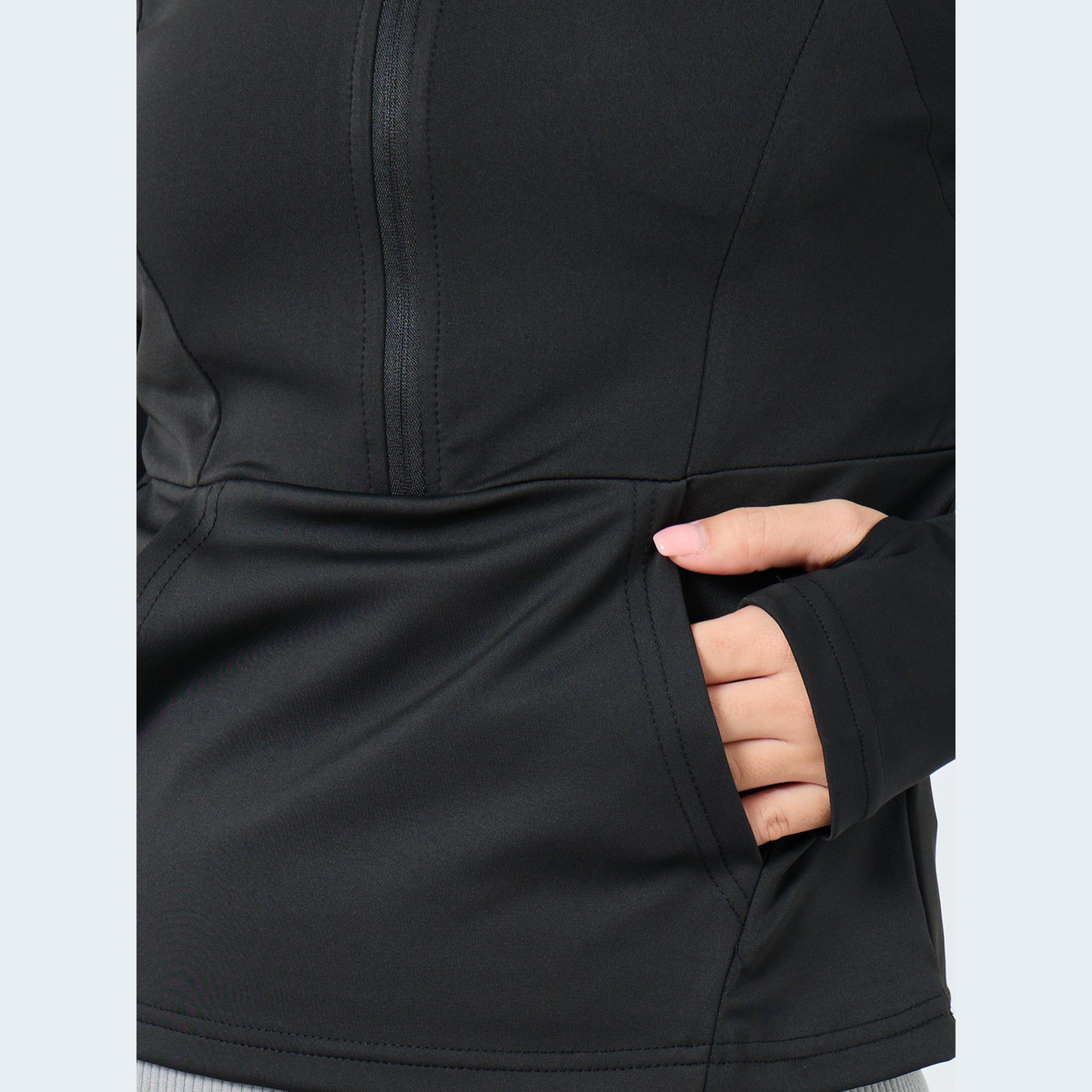 ستايلي - الجزء العلوي بسحاب نصفي مع تفاصيل درز محيطية-women-clothing-sportswearandactivewear-tshirtsandvests-image-3
