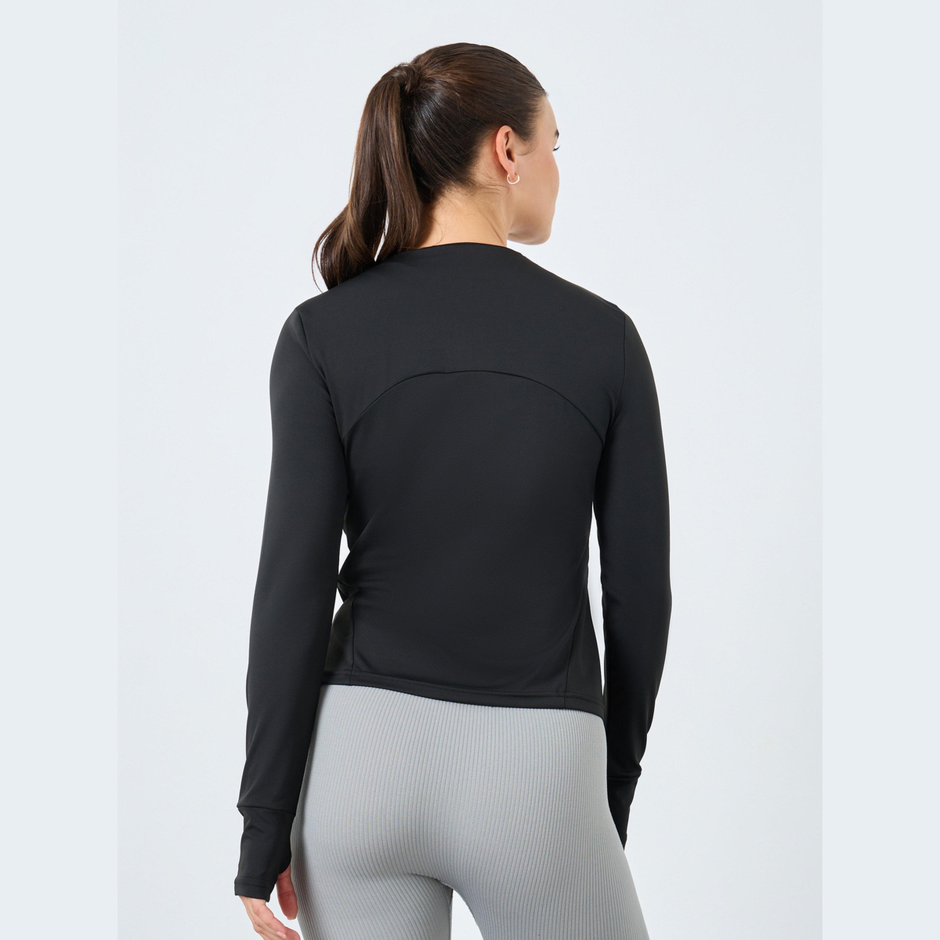 ستايلي - الجزء العلوي بسحاب نصفي مع تفاصيل درز محيطية-women-clothing-sportswearandactivewear-tshirtsandvests-image-4
