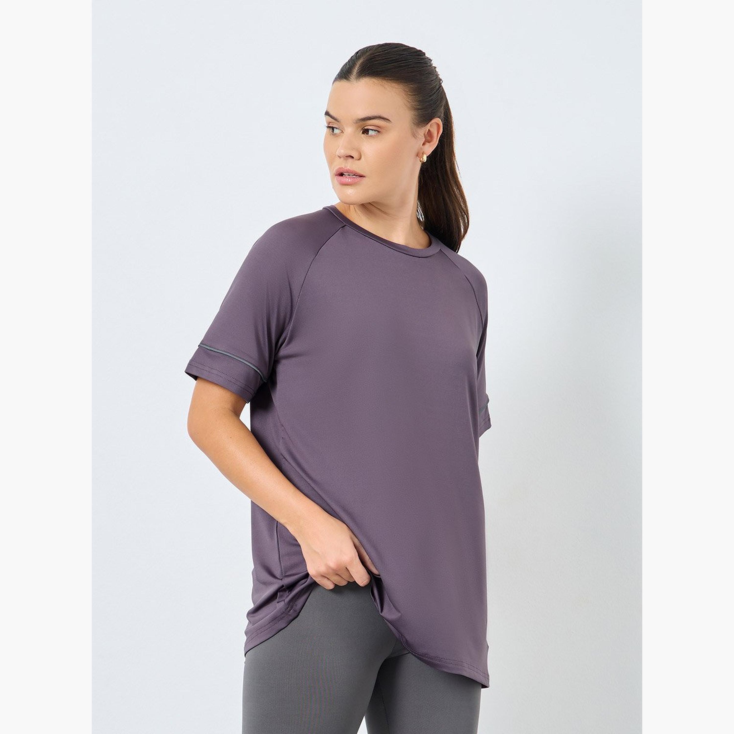 Styli Reflective Stripe Short Sleeves Top-women-clothing-sportswearandactivewear-tshirtsandvests-image-3