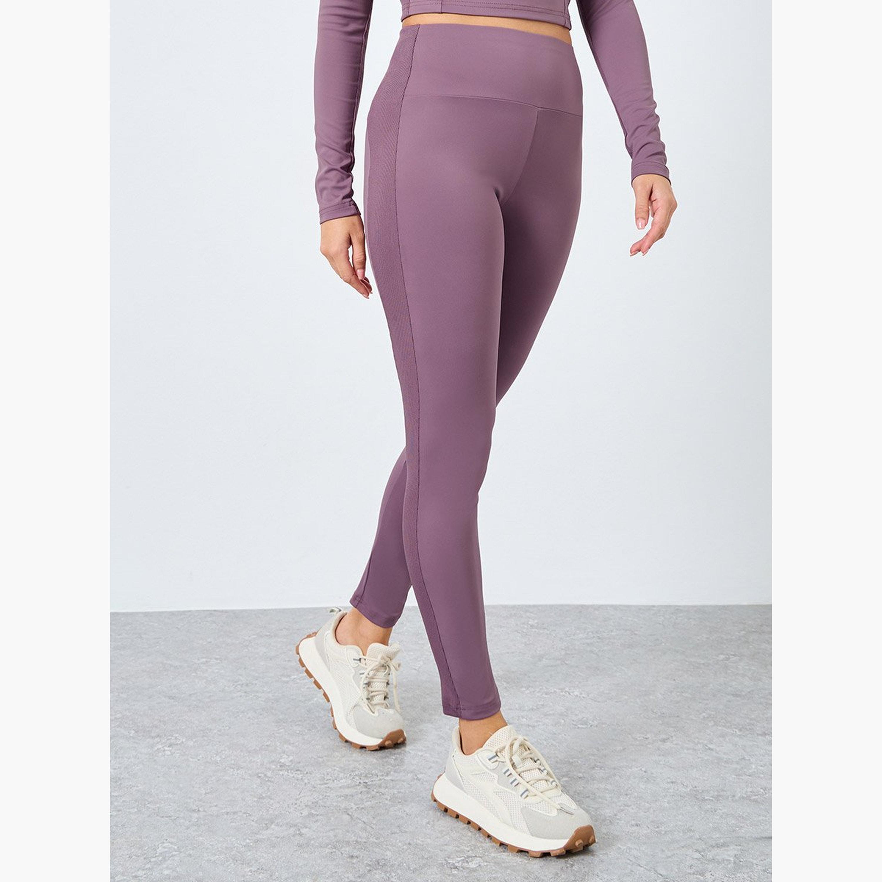Styli Rib Panels Half Zip Top and Leggings Set-women-clothing-sportswearandactivewear-trackpantsandtracksuits-image-4