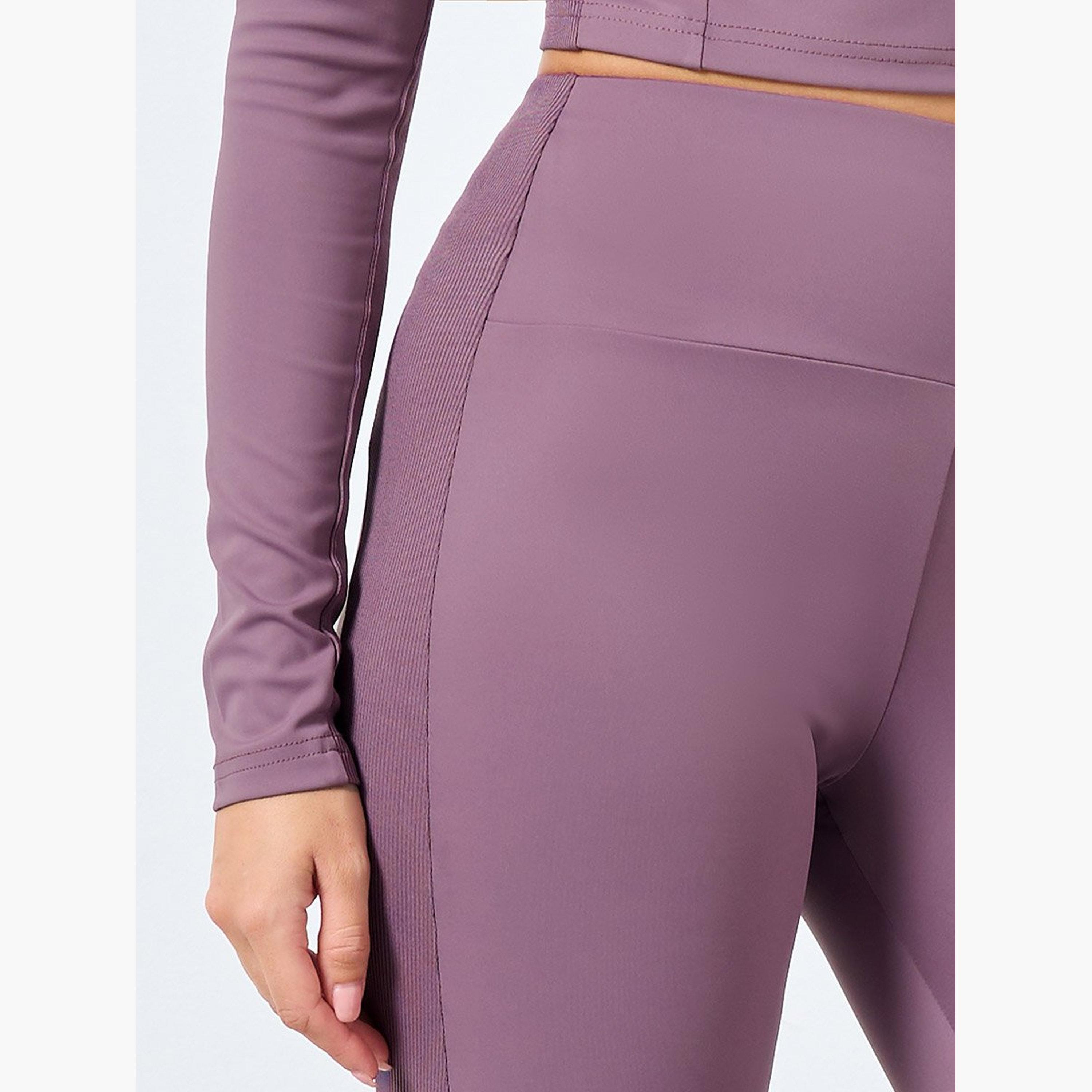 طقم من ليقنز وبلوزة بتفاصيل سحاب-women-clothing-sportswearandactivewear-trackpantsandtracksuits-image-5