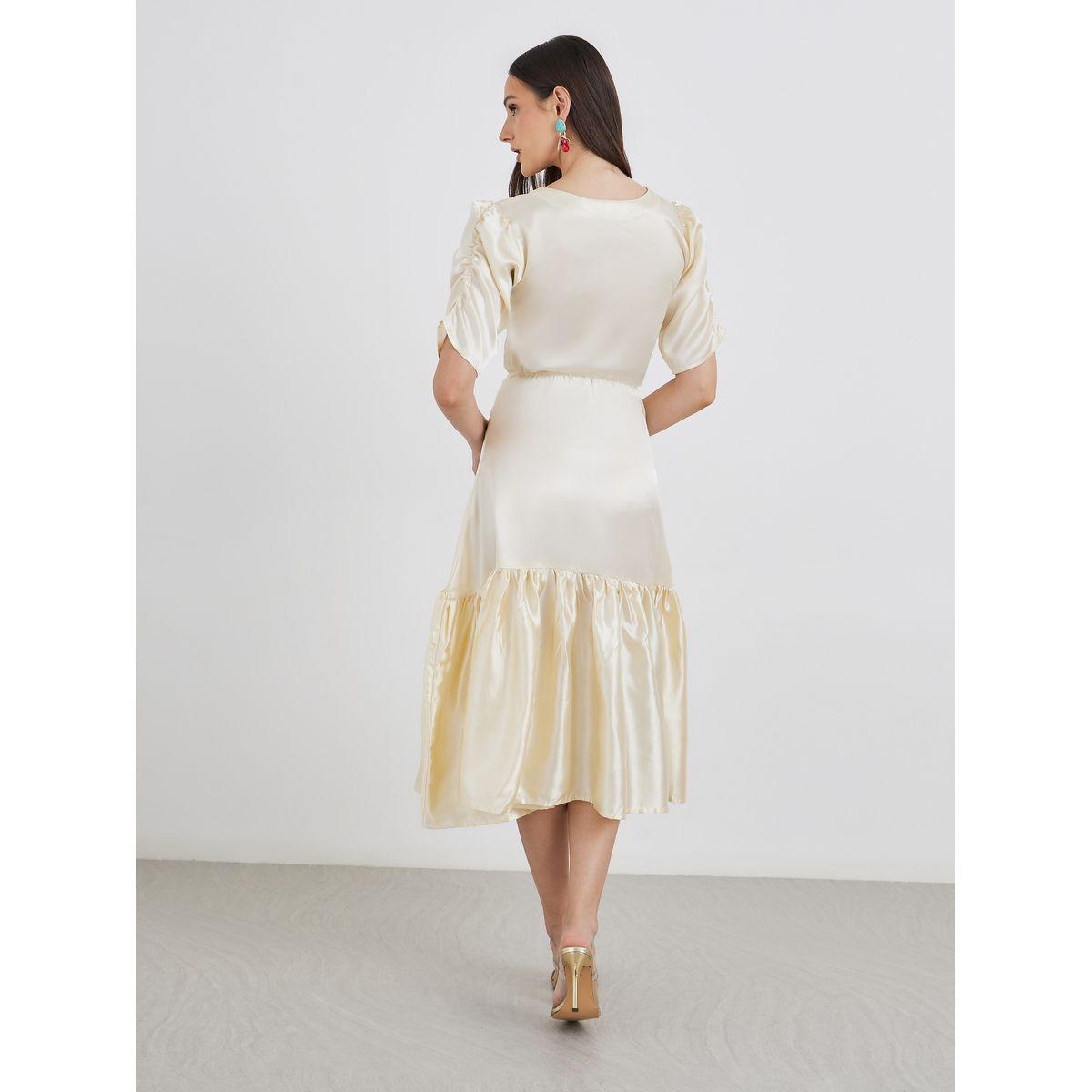 فستان ميدي ساتان بأكمام مزمومة-women-clothing-dresses-image-5