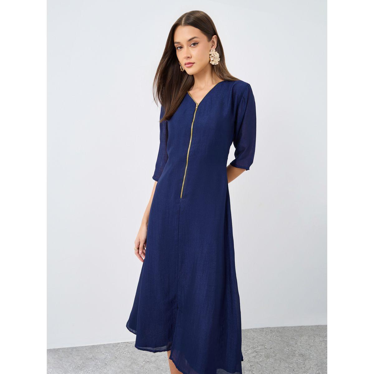 فستان ميدي بتفاصيل سحاب-women-clothing-dresses-image-1
