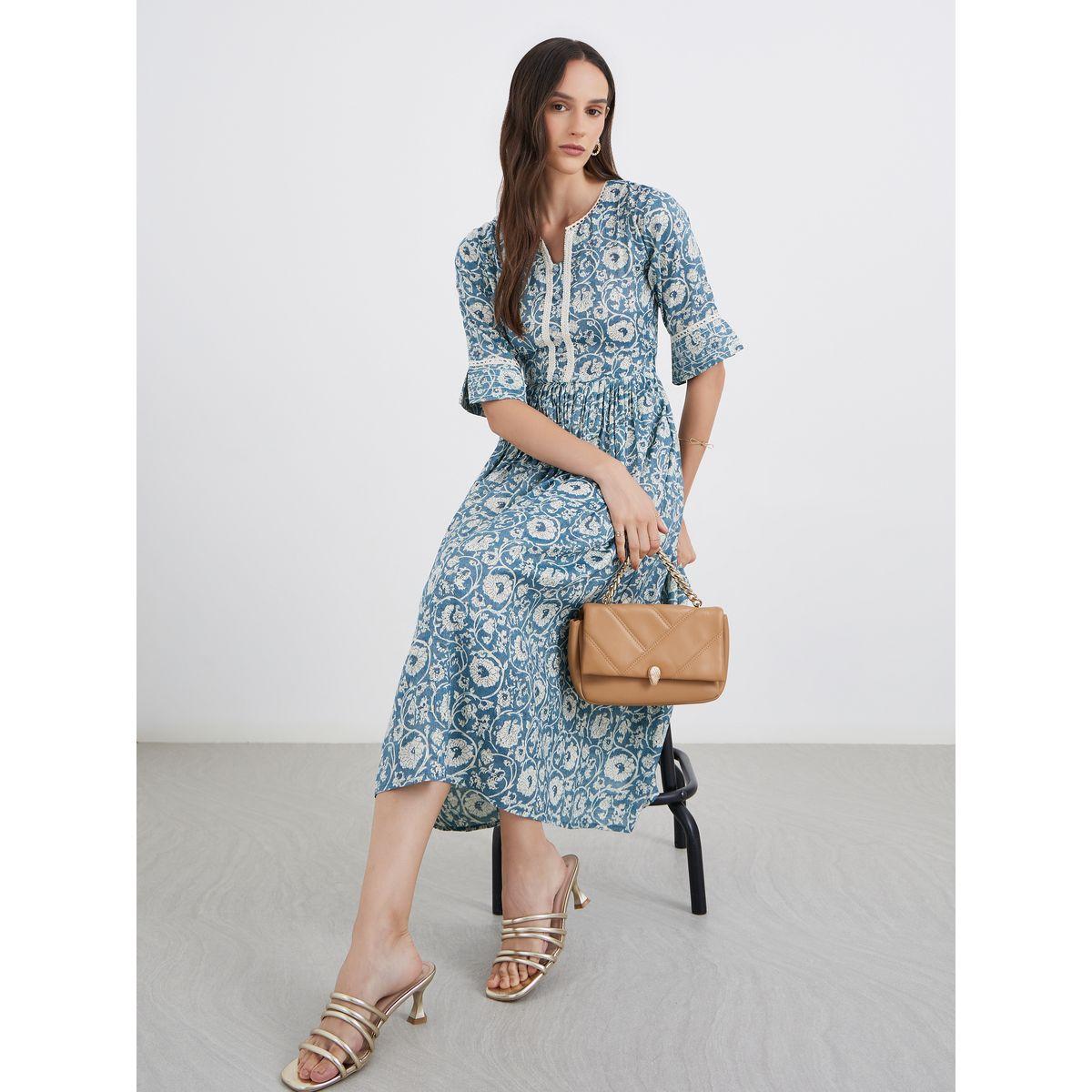 Maxim Creation All Over Print Fit and Flare Midi Dress-women-clothing-dresses-image-1
