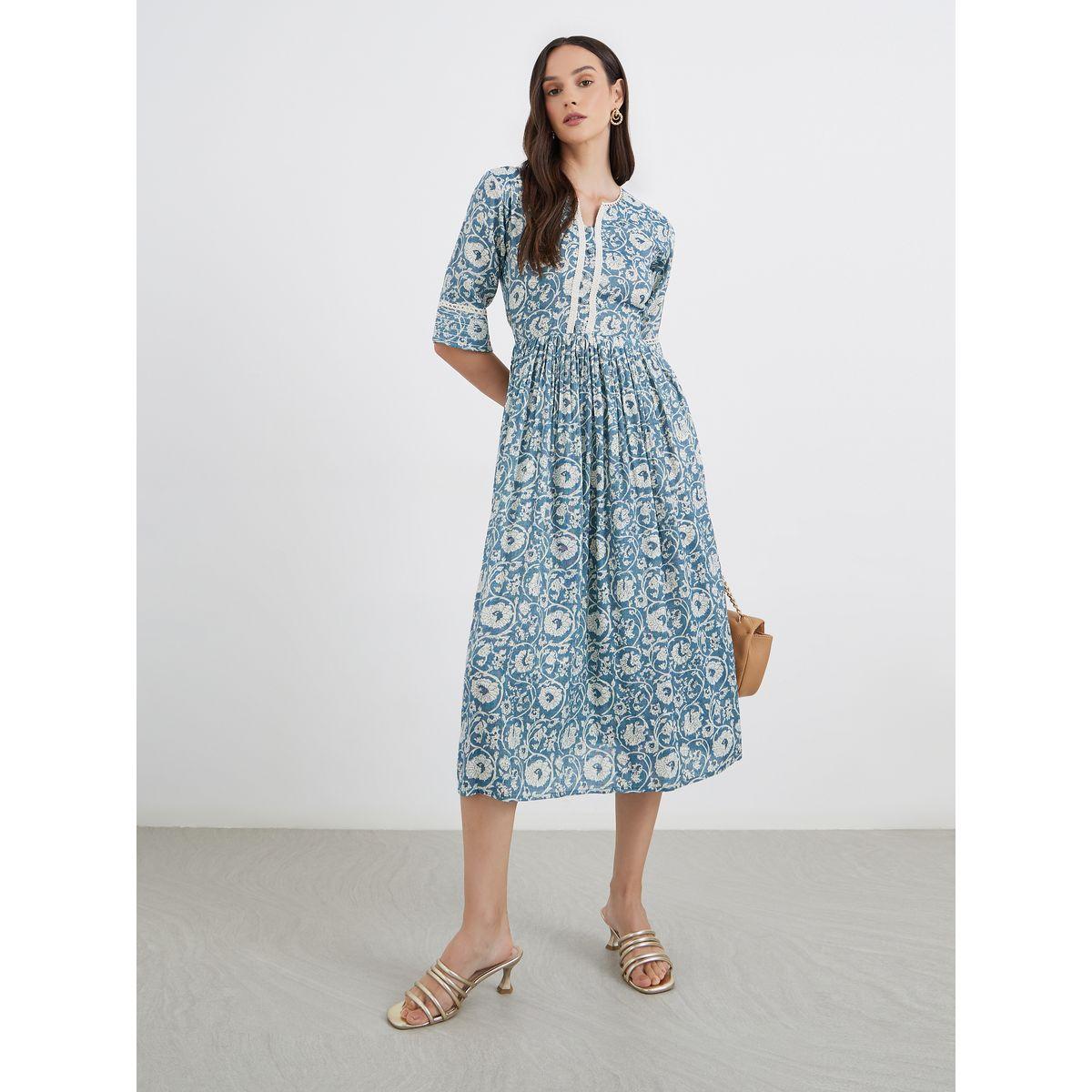 Maxim Creation All Over Print Fit and Flare Midi Dress-women-clothing-dresses-image-2