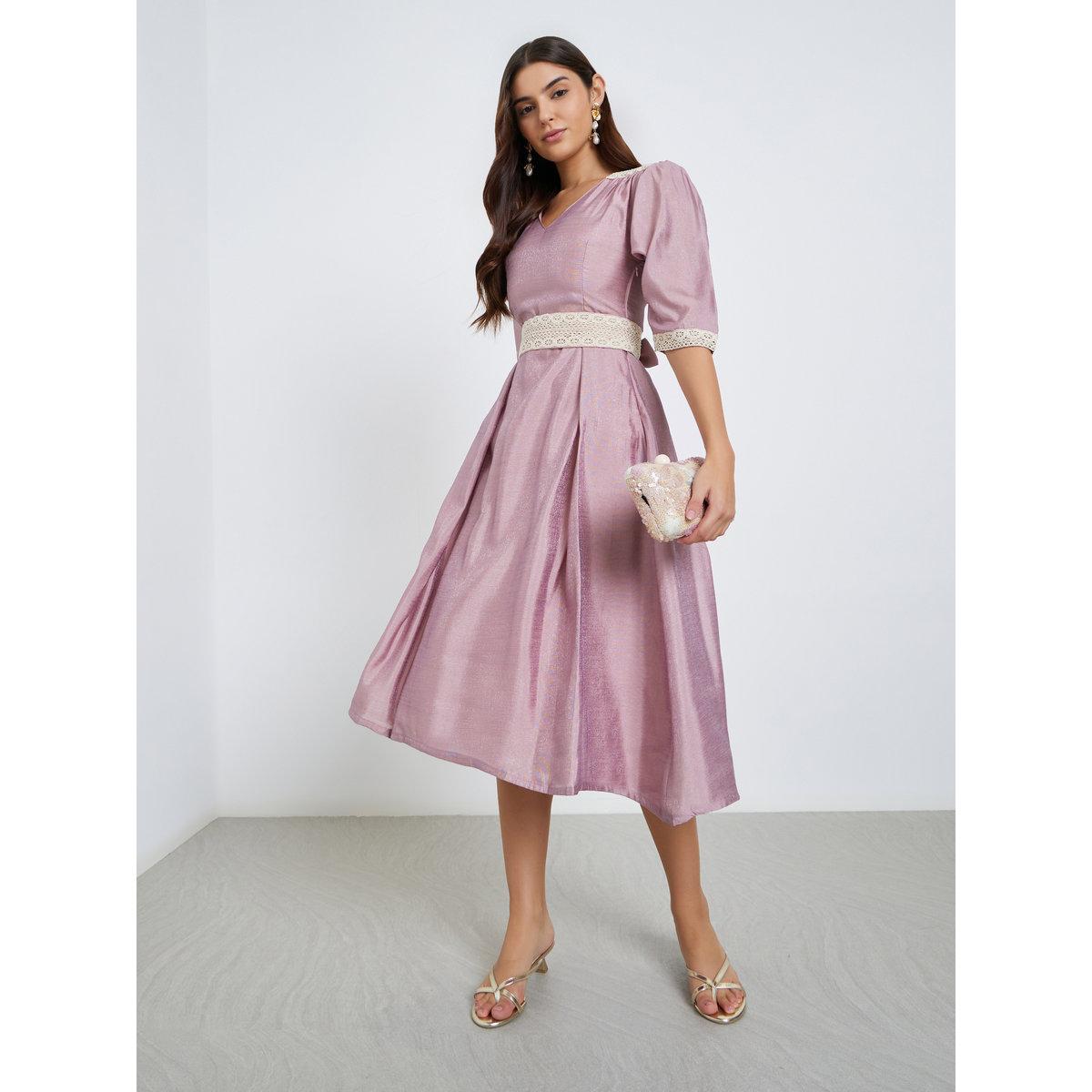 فستان ميدي بتفاصيل دانتيل-women-clothing-dresses-image-2