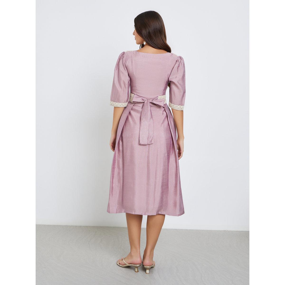 فستان ميدي بتفاصيل دانتيل-women-clothing-dresses-image-5