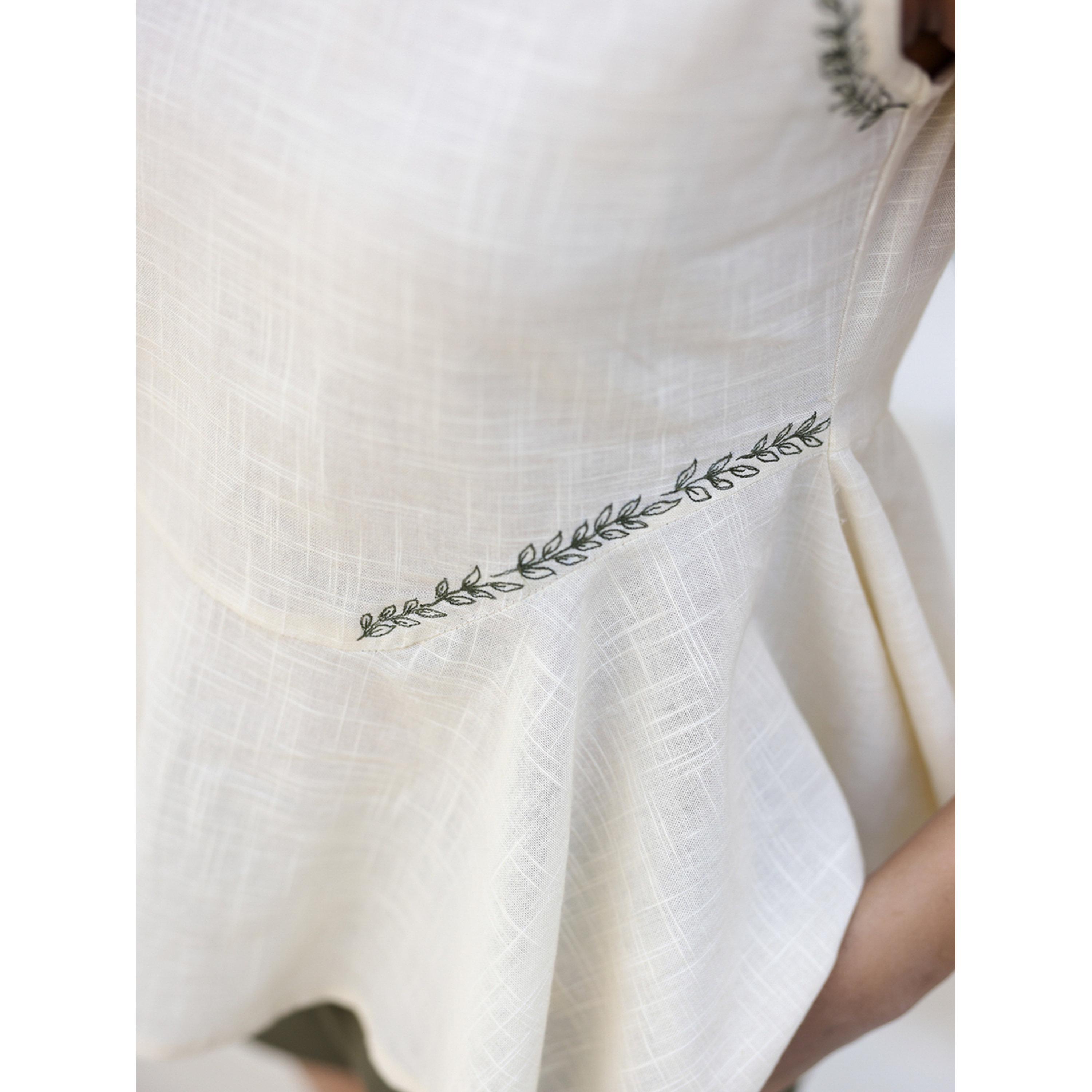 Sanskrutihomes Women Cream Embellished Top and Shorts Co-Ords-women-clothing-coordsets-image-6