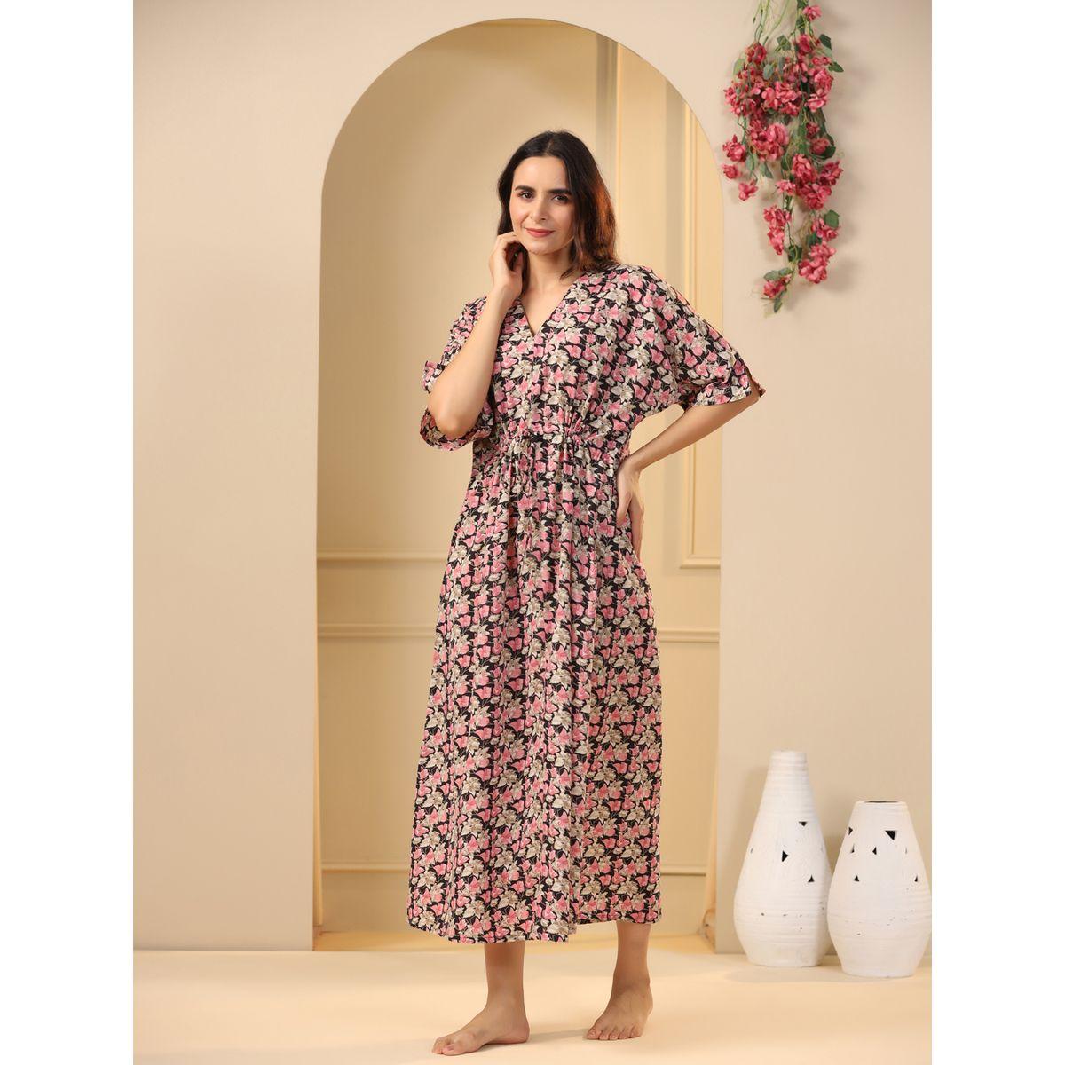 قميص نوم قطني مطبع بالكامل-women-clothing-nightwear-nighties-image-3