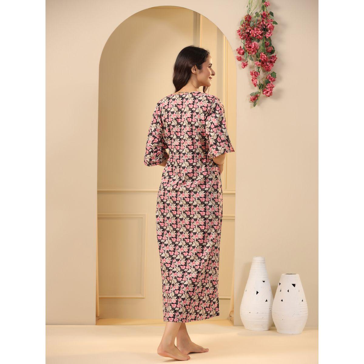 قميص نوم قطني مطبع بالكامل-women-clothing-nightwear-nighties-image-4