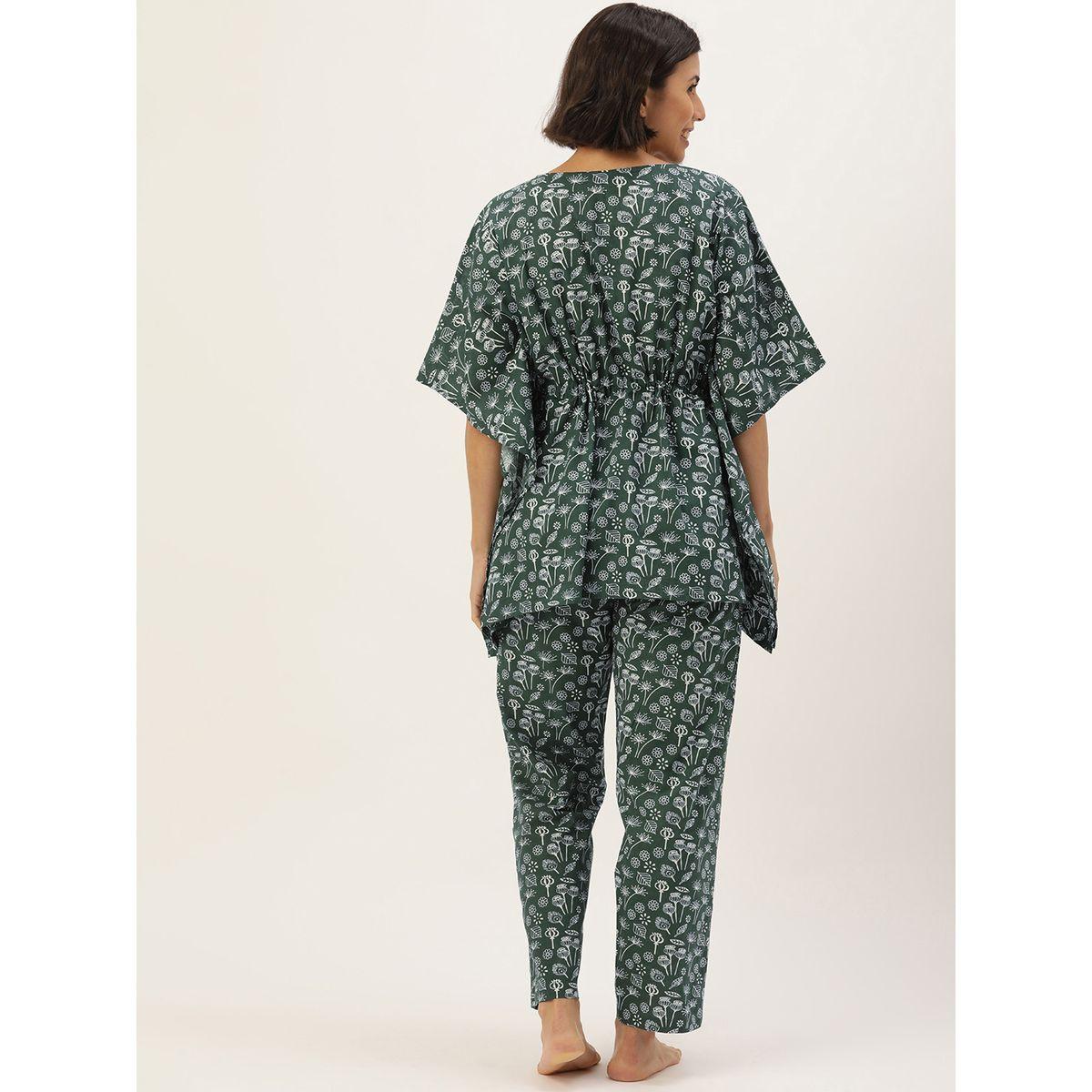 طقم من بنطال بيجاما وبلوزة مطبعة بالكامل-women-clothing-nightwear-pyjamas-longsets-image-3