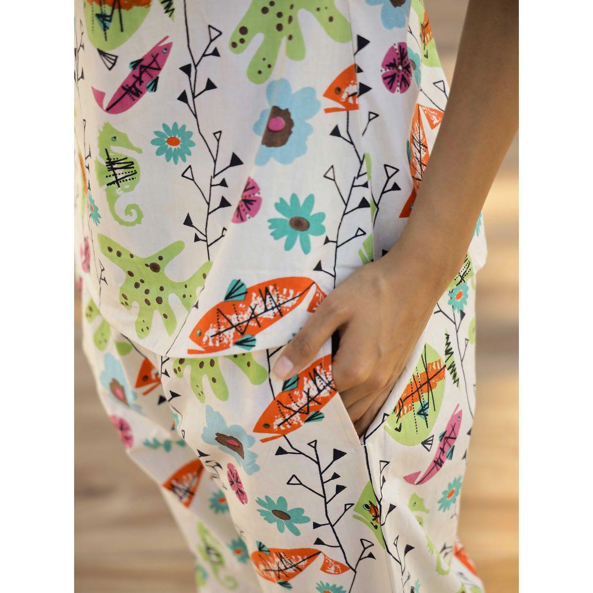 طقم بيجاما من بنطال وبلوزة بأكمام قصيرة-women-clothing-nightwear-pyjamas-longsets-image-5