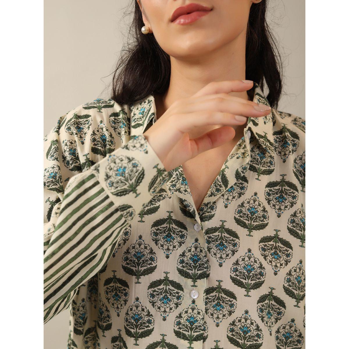 طقم من بنطال بيجاما وبلوزة مطبعة-women-clothing-nightwear-pyjamas-longsets-image-5