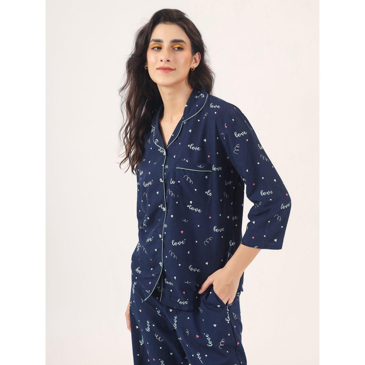 طقم بيجاما من بنطال وبلوزة مطبعة بالكامل-women-clothing-nightwear-pyjamas-longsets-image-5