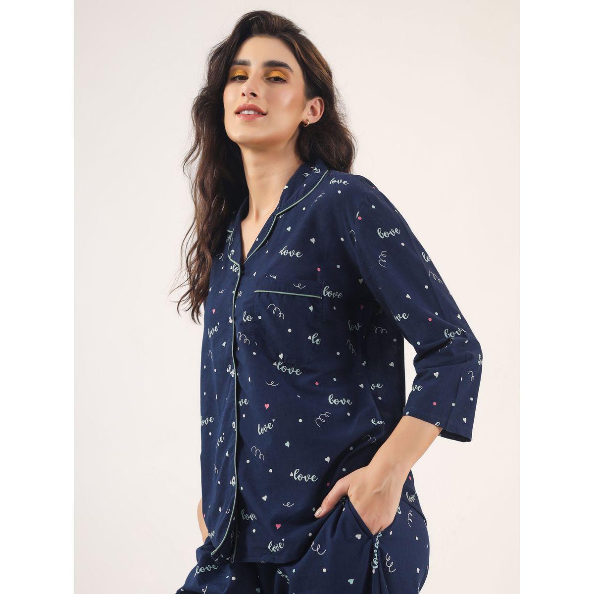 طقم بيجاما من بنطال وبلوزة مطبعة بالكامل-women-clothing-nightwear-pyjamas-longsets-image-7