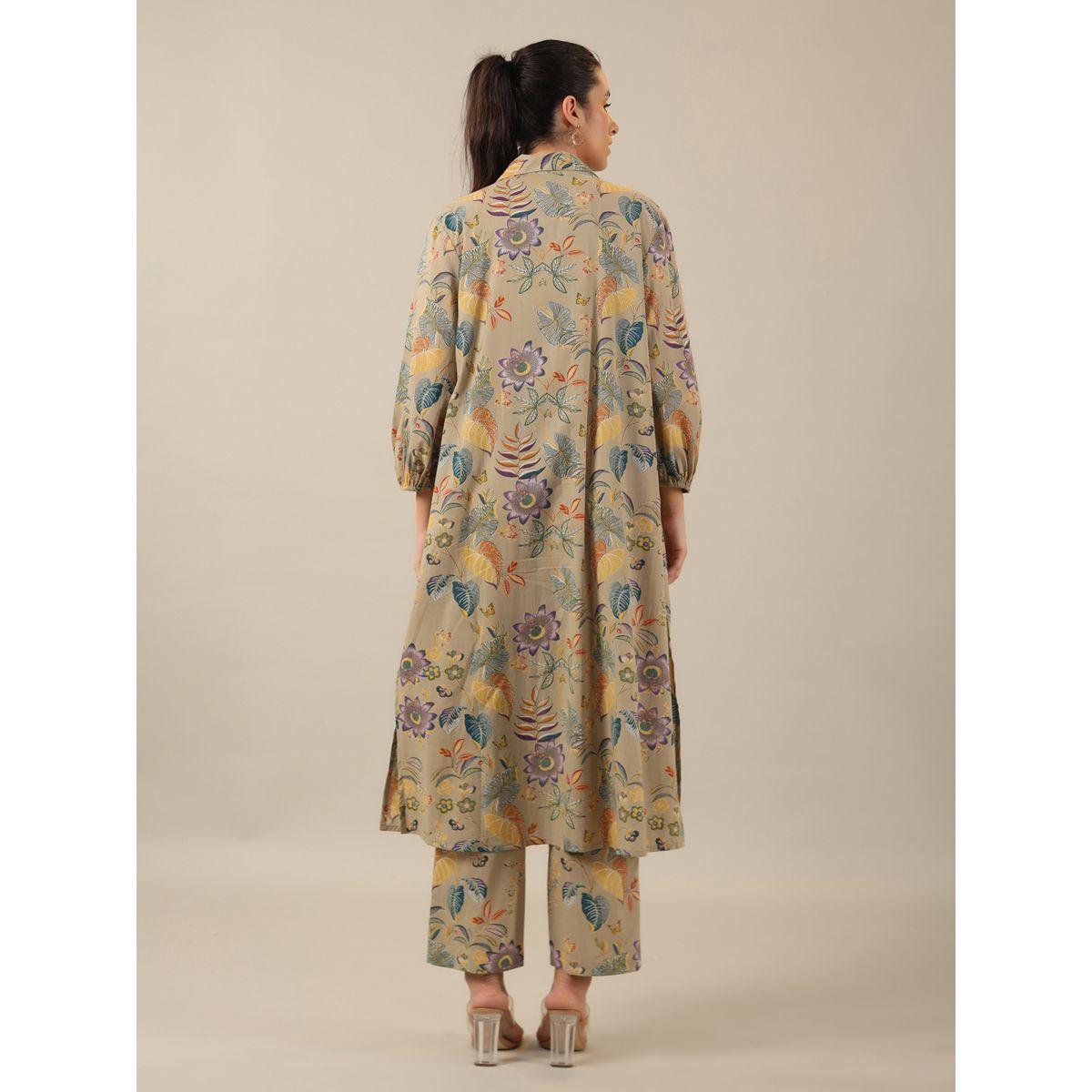 طقم من بنطال بيجاما وبلوزة قطنية مع جاكيت-women-clothing-nightwear-pyjamas-longsets-image-3
