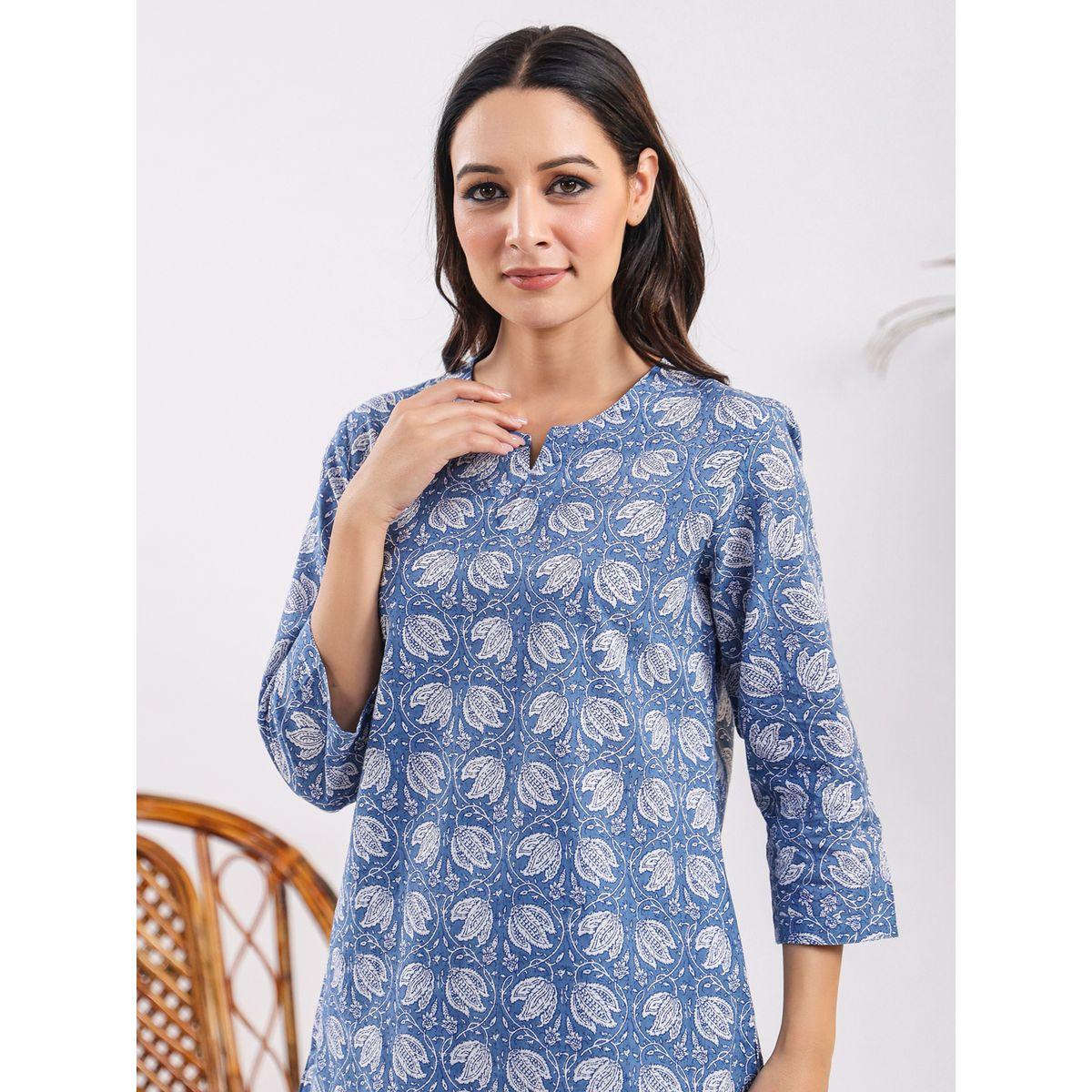 طقم من بنطال بيجاما وبلوزة قطنية-women-clothing-nightwear-pyjamas-longsets-image-4