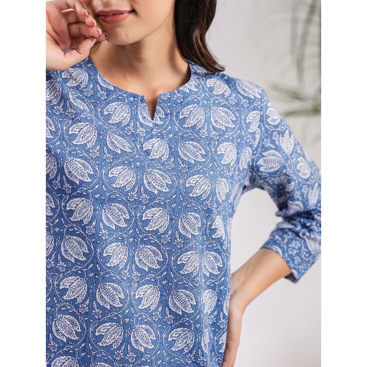 طقم من بنطال بيجاما وبلوزة قطنية-women-clothing-nightwear-pyjamas-longsets-image-5