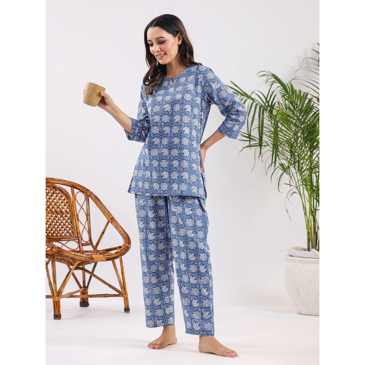 طقم من بنطال بيجاما وبلوزة قطنية-women-clothing-nightwear-pyjamas-longsets-image-6