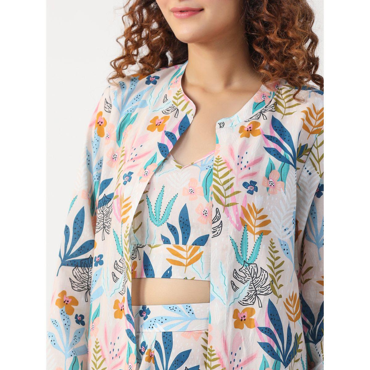 طقم من بنطال بيجاما وبلوزة قطنية مع جاكيت-women-clothing-nightwear-pyjamas-longsets-image-6