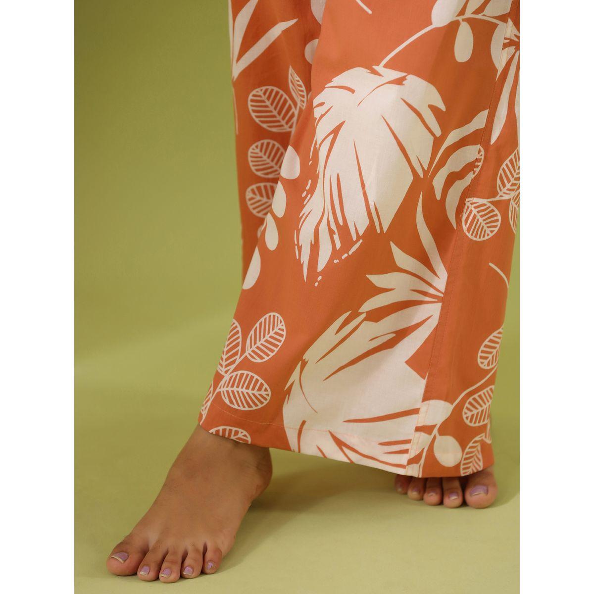 طقم من بنطال بيجاما وبلوزة قطنية مطبعة-women-clothing-nightwear-pyjamas-longsets-image-6