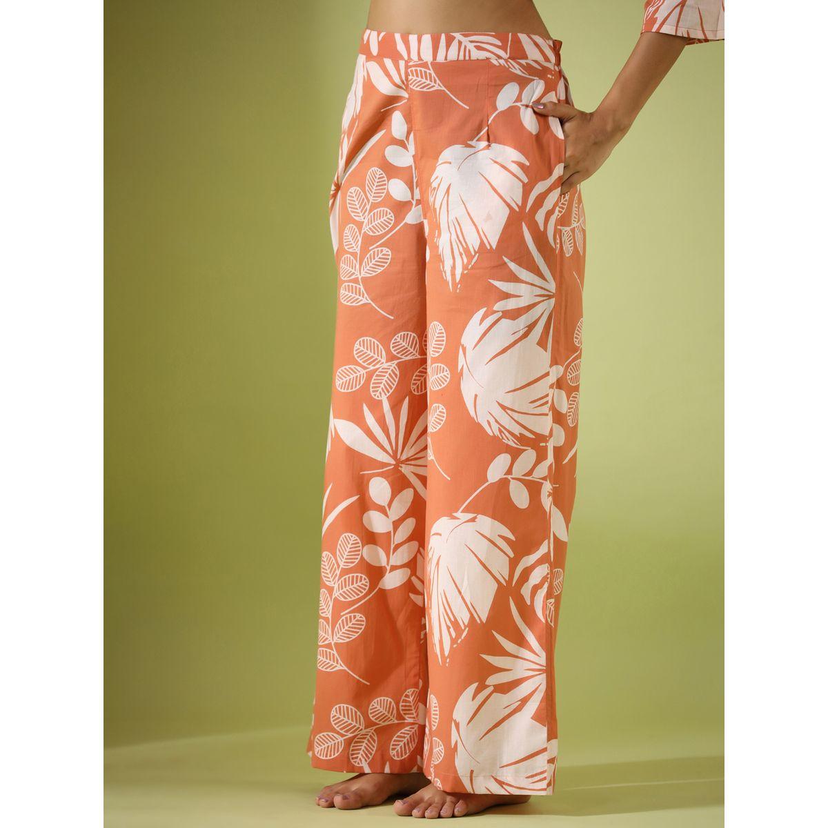طقم من بنطال بيجاما وبلوزة قطنية مطبعة-women-clothing-nightwear-pyjamas-longsets-image-7