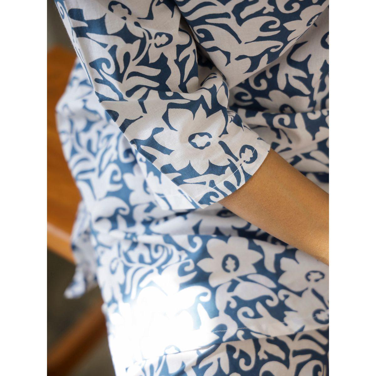 Sanskrutihomes Printed Collared Buttoned Shirt and Pyjama Set-women-clothing-nightwear-pyjamas-longsets-image-6