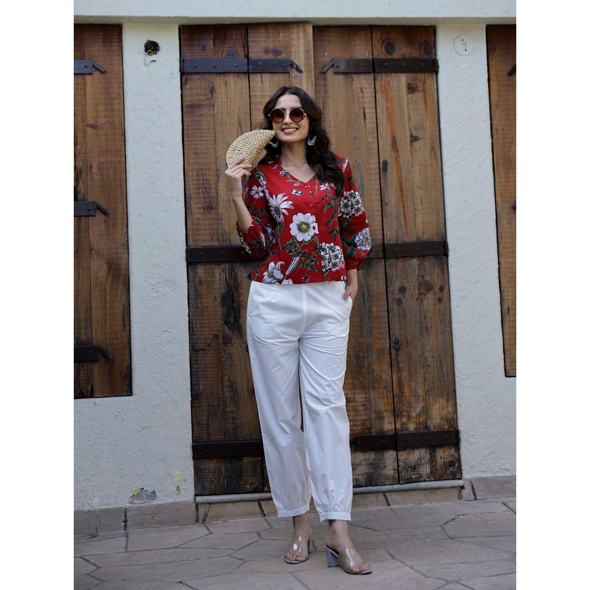 Sanskrutihomes Floral Printed Buttoned Top and Pyjama Set-women-clothing-nightwear-pyjamas-longsets-image-5