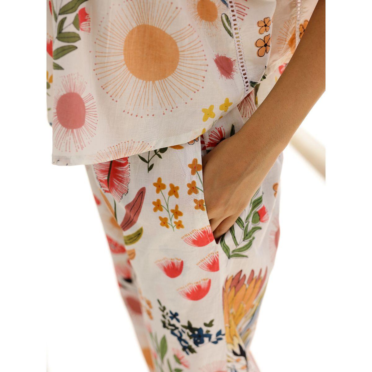 Sanskrutihomes Women Floral Printed Pure Cotton Top and Pyjama Set-women-clothing-nightwear-pyjamas-longsets-image-6