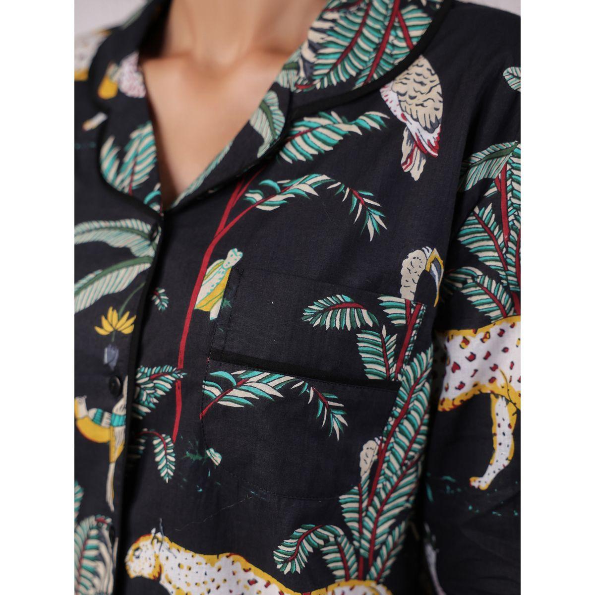 Sanskrutihomes Women All-Over Printed Cotton Shirt and Pyjama Set-women-clothing-nightwear-pyjamas-longsets-image-5