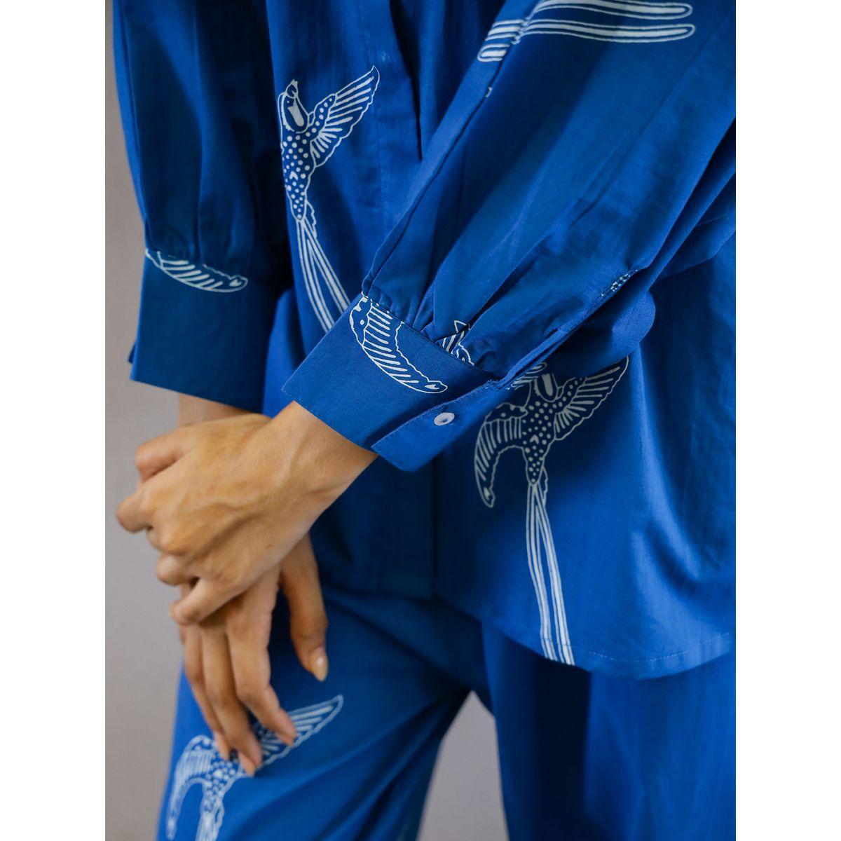 طقم من بنطال بيجاما وبلوزة قطنية مطبعة-women-clothing-nightwear-pyjamas-longsets-image-6