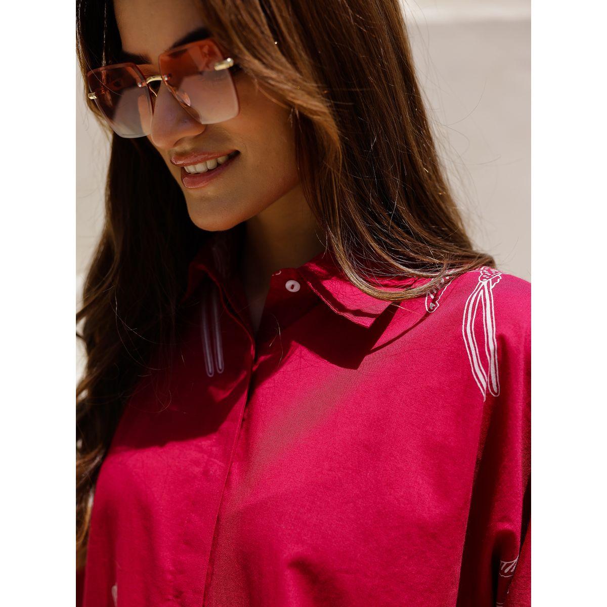 طقم من بنطال بيجاما وبلوزة قطنية مطبعة-women-clothing-nightwear-pyjamas-longsets-image-5