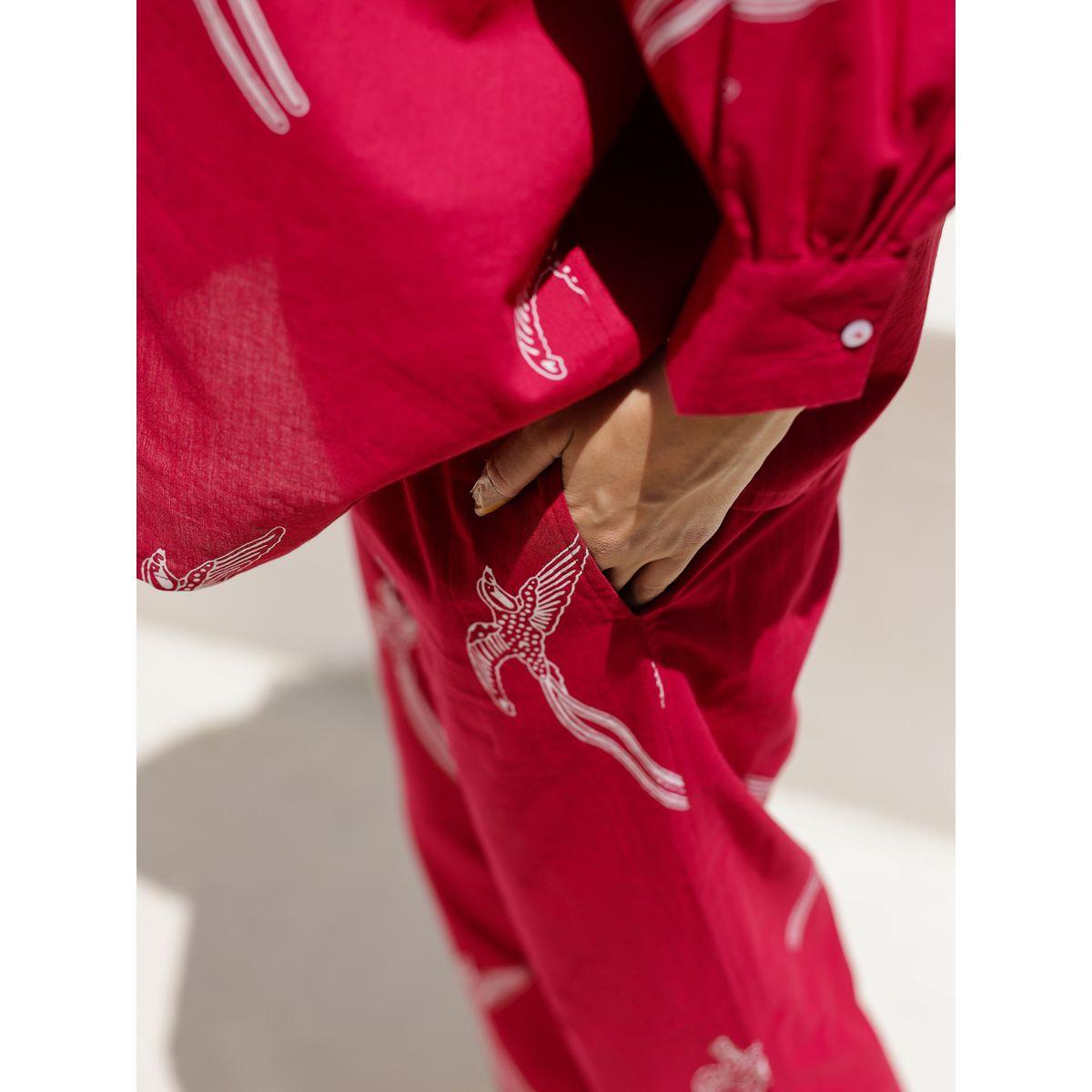 Sanskrutihomes Women Conversational Printed Pure Cotton Shirt and Pyjama Set-women-clothing-nightwear-pyjamas-longsets-image-7