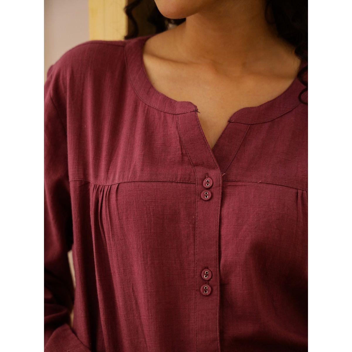طقم من بنطال بيجاما وبلوزة قطنية بأكمام طويلة-women-clothing-nightwear-pyjamas-longsets-image-4