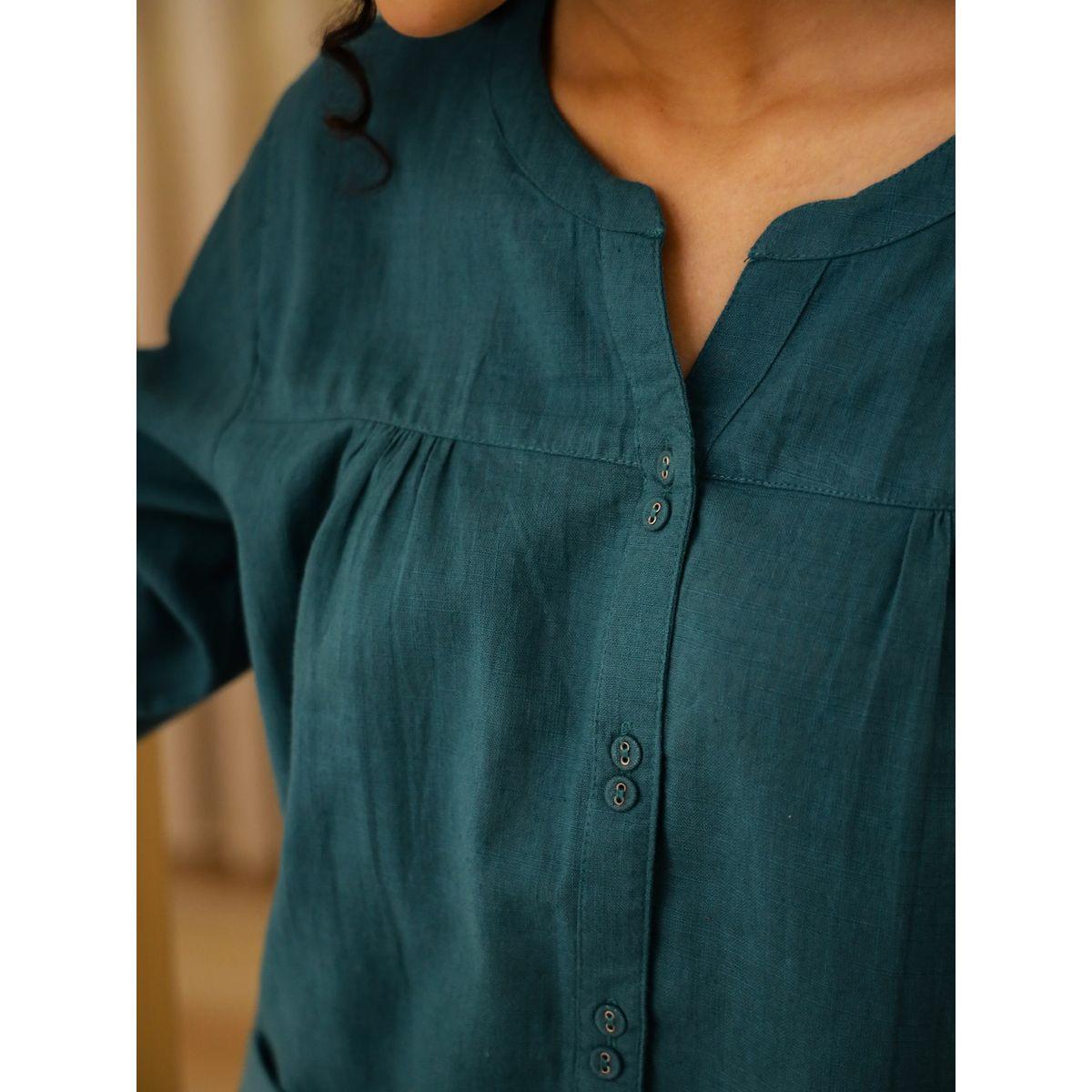 طقم من بنطال بيجاما وبلوزة قطنية بأكمام طويلة-women-clothing-nightwear-pyjamas-longsets-image-5