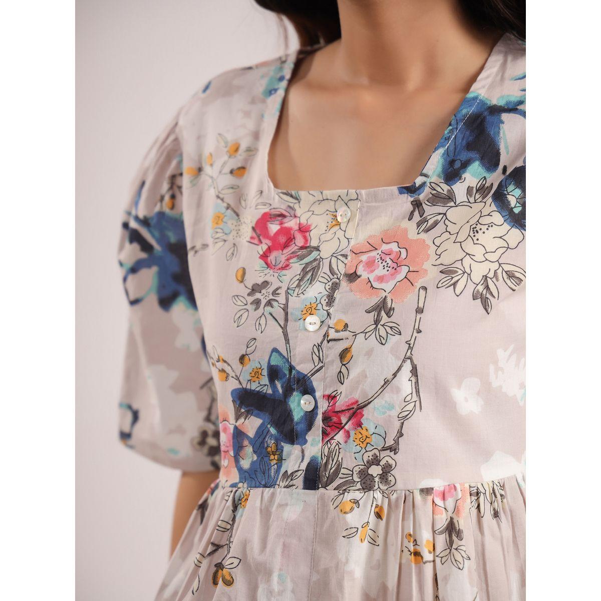 طقم من شورت بيجاما وبلوزة قطنية بطبعة زهور-women-clothing-nightwear-pyjamas-shortsets-image-5