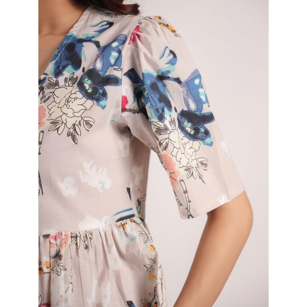 طقم من شورت بيجاما وبلوزة قطنية بطبعة زهور-women-clothing-nightwear-pyjamas-shortsets-image-6