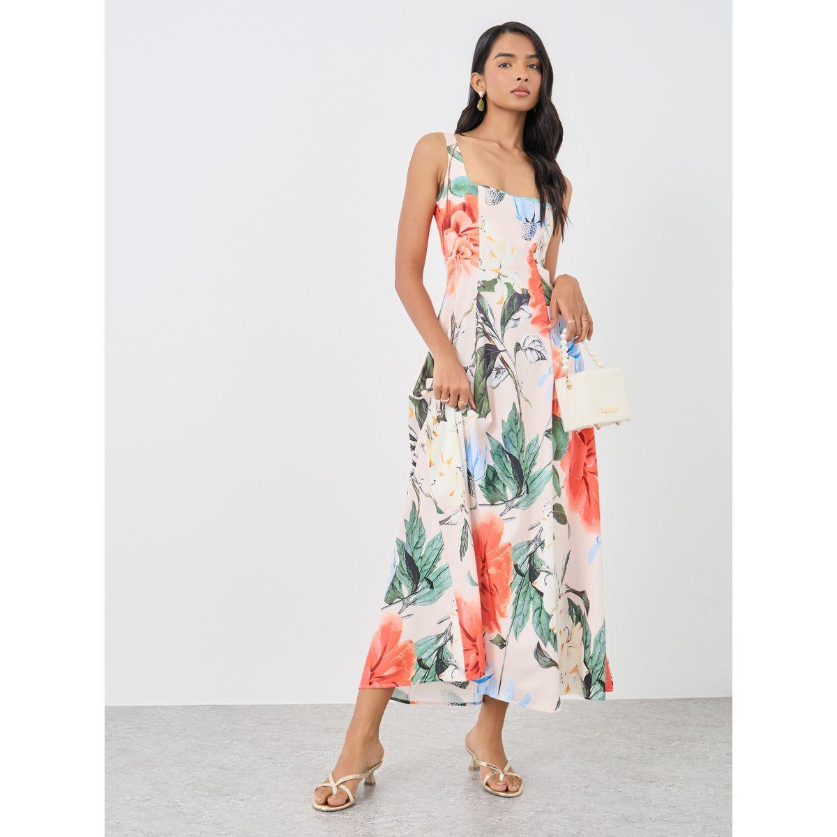Take Two Floral Print Square Neck Sleeveless Maxi Dress-women-clothing-dresses-image-2