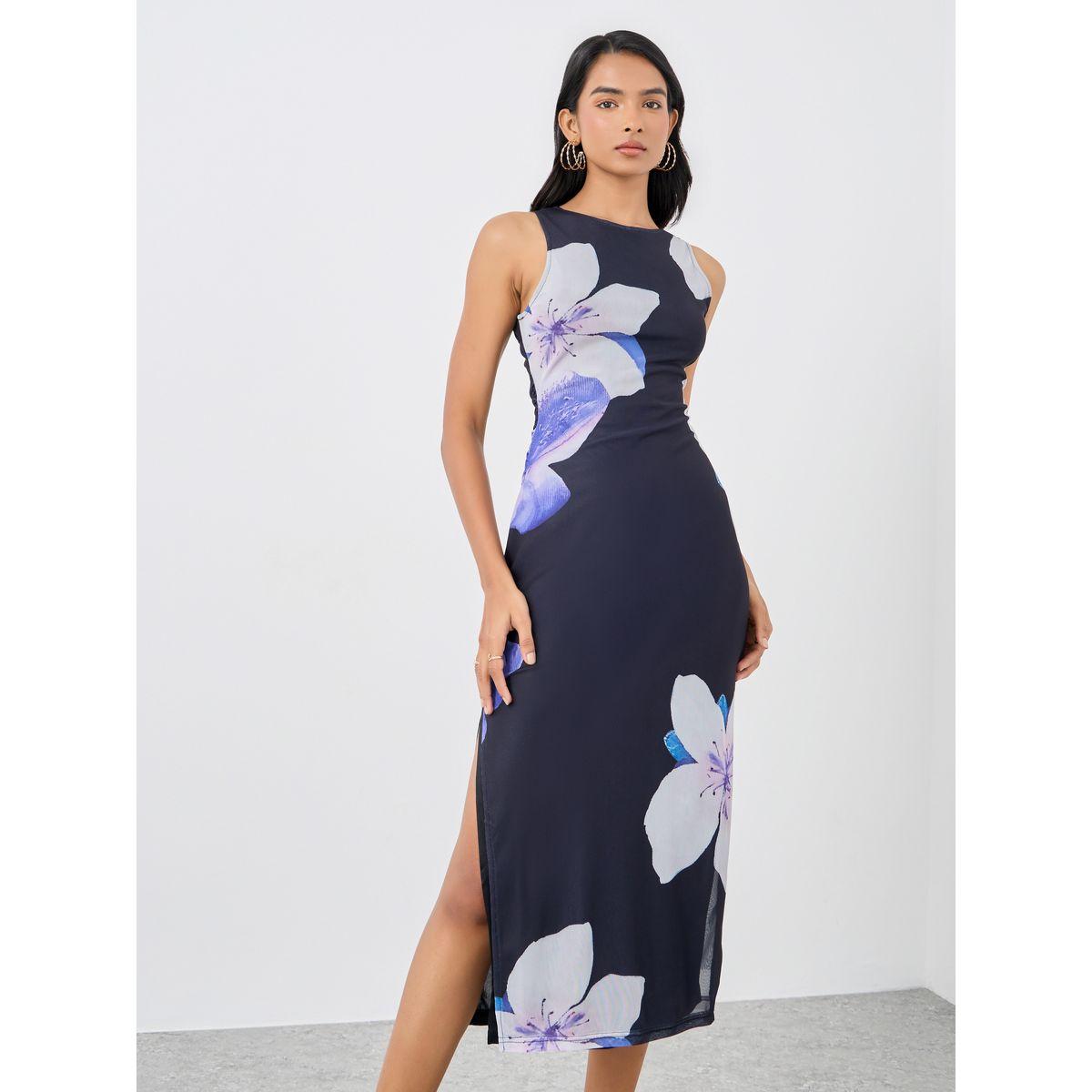 Take Two Floral Print Sleeveless Bodycon Midi Dress-women-clothing-dresses-image-3