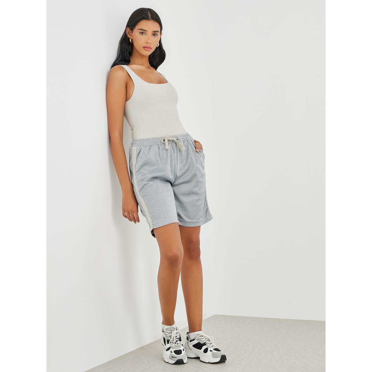 شورت بشريط دانتيل جانبي مع أربطة-women-clothing-bottoms-shorts-image-1