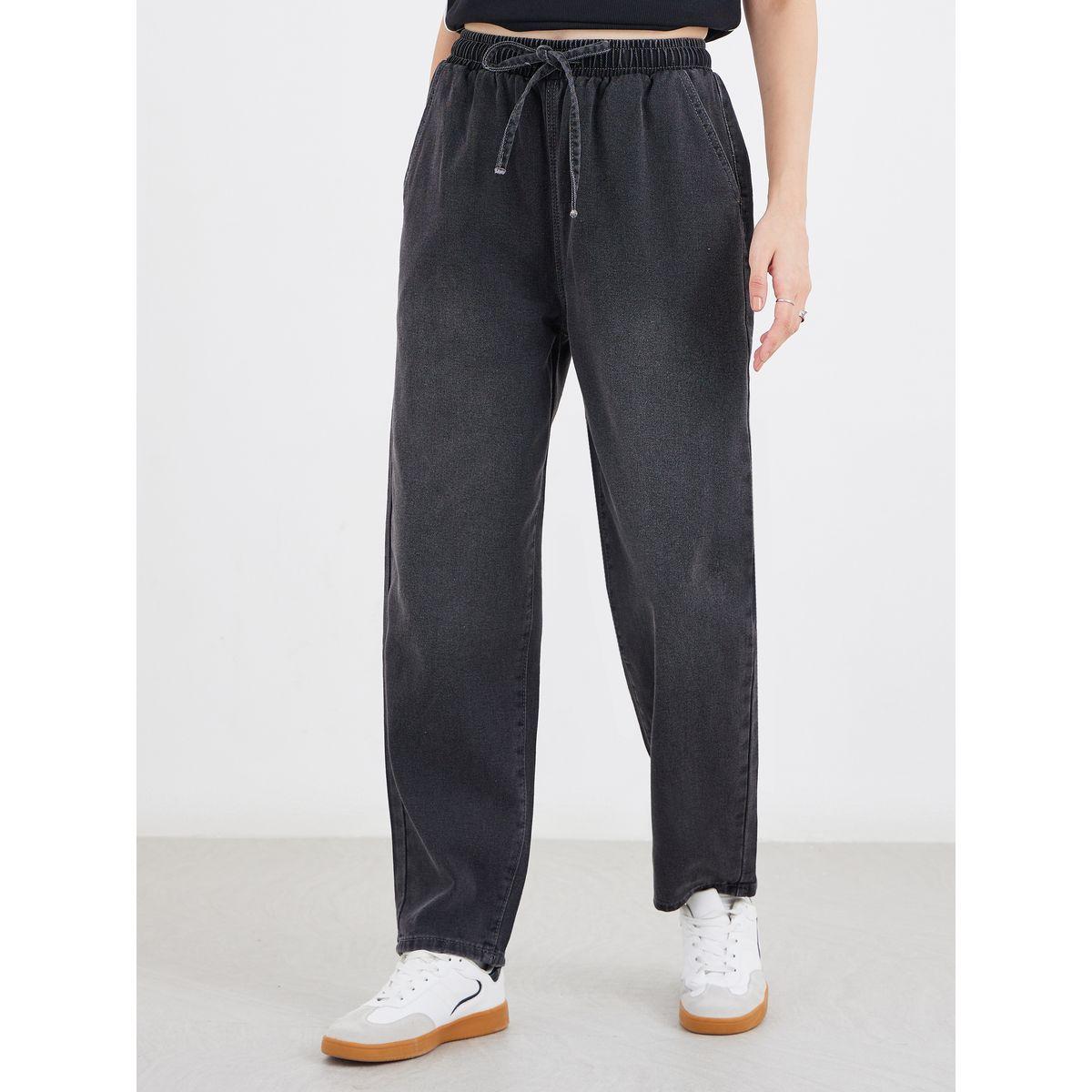 Styli Barrel Fit Ankle Length Washed Jeans-women-clothing-bottoms-jeans-image-2
