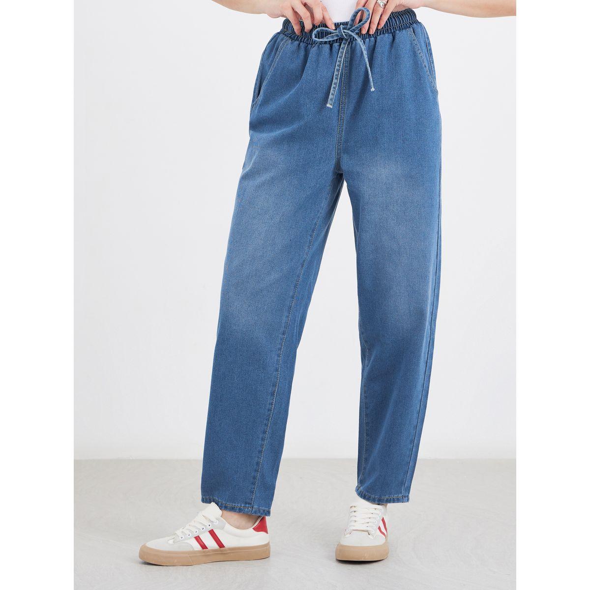 Styli Barrel Fit Ankle Length Washed Jeans-women-clothing-bottoms-jeans-image-2