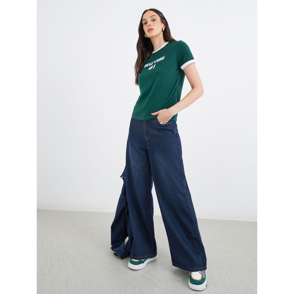 Styli Mid Rise Faded Wide Leg Jeans with Drawstring-women-clothing-bottoms-jeans-image-1
