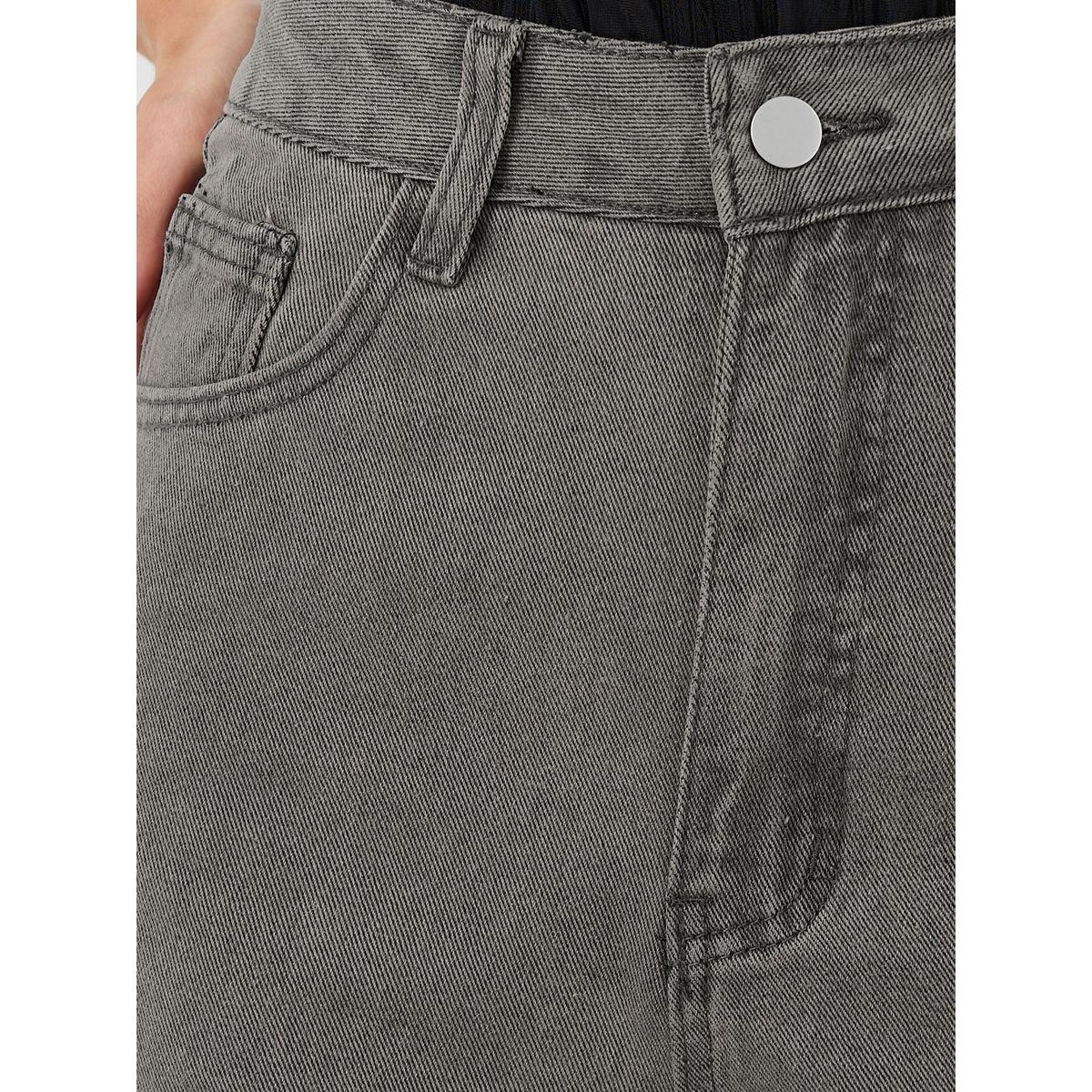 Styli Women Grey Wide Leg Jeans with Side Slit-women-clothing-bottoms-jeans-image-3