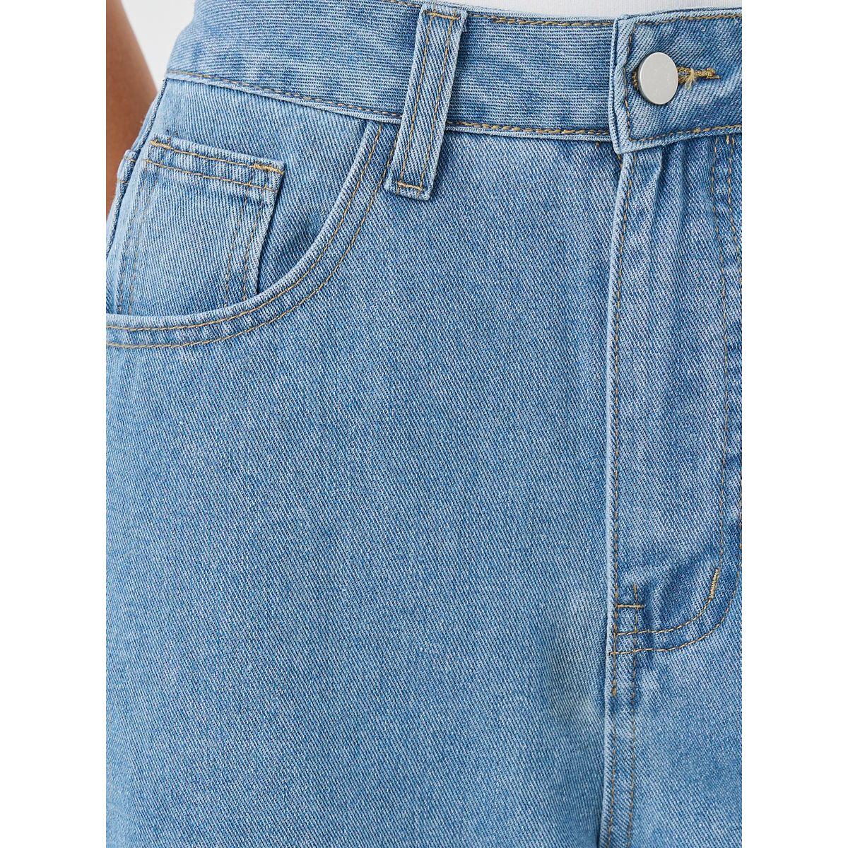 Styli Women Medium Blue Wide Leg Jeans with Side Slit-women-clothing-bottoms-jeans-image-3